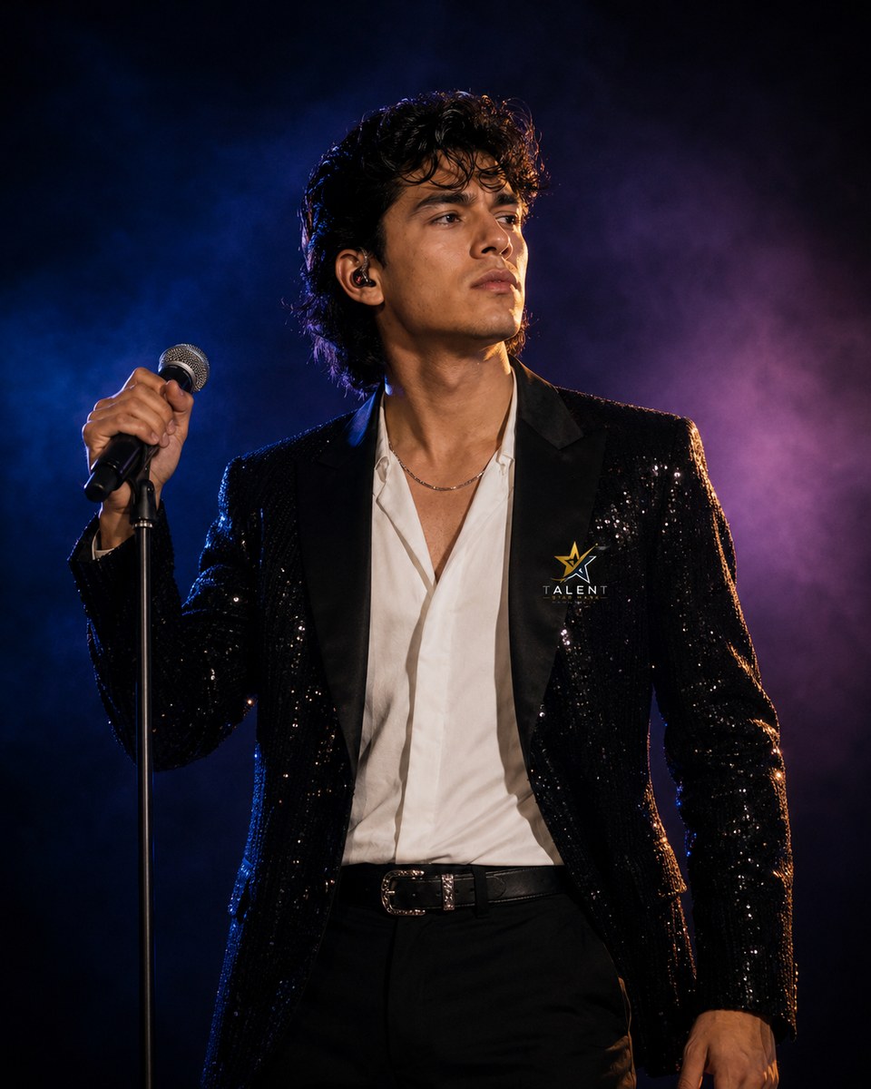Intérprete de tributo profesional en una puesta en escena de Talent Star Mark.